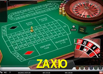 Escena dinámica inspirada en casino con iluminación ZAXIO, cartas, fichas e íconos de juegos digitales en un espacio moderno de juegos.